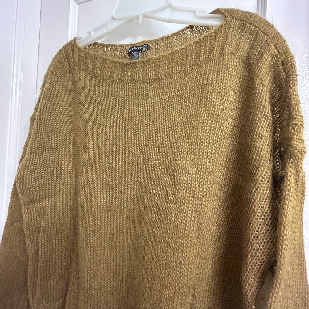 Eileen Fisher Boxy Mohair Blend Drop Shoulder Sweater Women's Size M - Picture 6 of 10